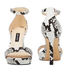 Nine West Edyn snakeprint ankle strap sandals